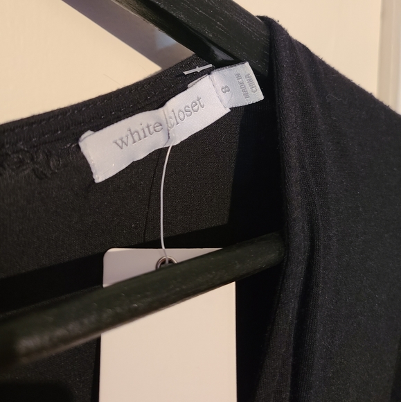 BNWT flattering White Closet black wrap dress - Picture 5 of 5